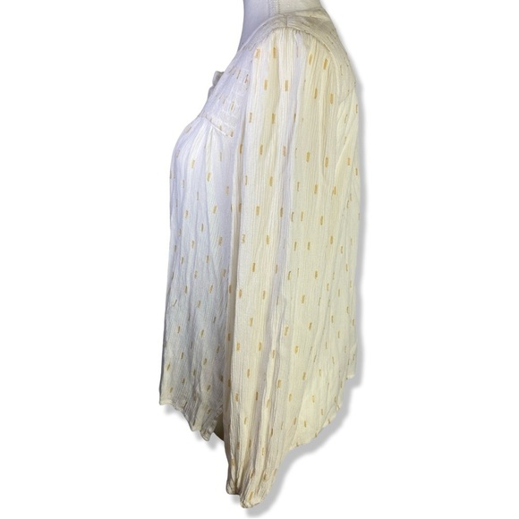 ⭐️LOFT Lightweight Textured Shimmer Peasant Blouse - Picture 3 of 7